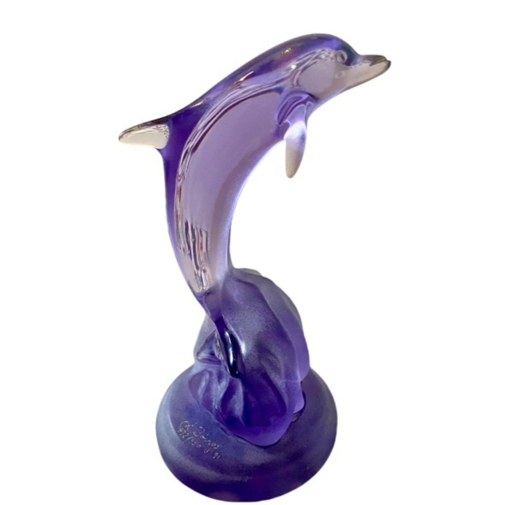 J. Boiros Playful Friend Dolphin Sculpture Kalonite Ltd. Ed. Artist Signed ‘91